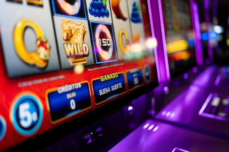 Lucky Neko slot game interface displayed on dolantogel login mobile phone